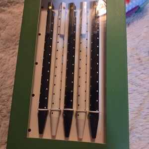 kate spade Black and White Polka Dot Pen Set